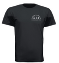 LA State Short Sleeve T-Shirt - Black - Metallic Silver