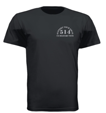 LA State Short Sleeve T-Shirt - Black - Metallic Silver
