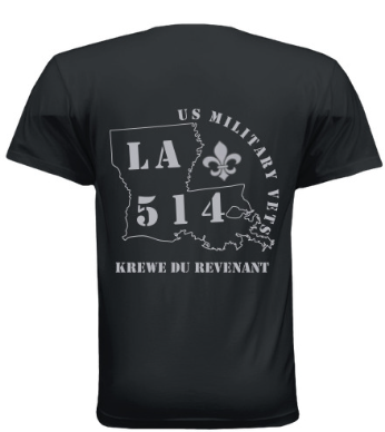LA State Short Sleeve T-Shirt - Black - Metallic Silver